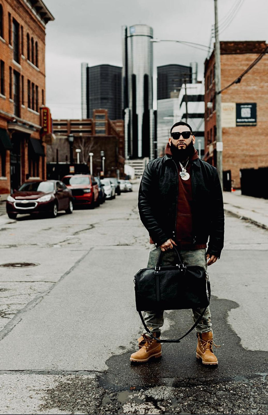 Mitten Ties official leather carry-on bag