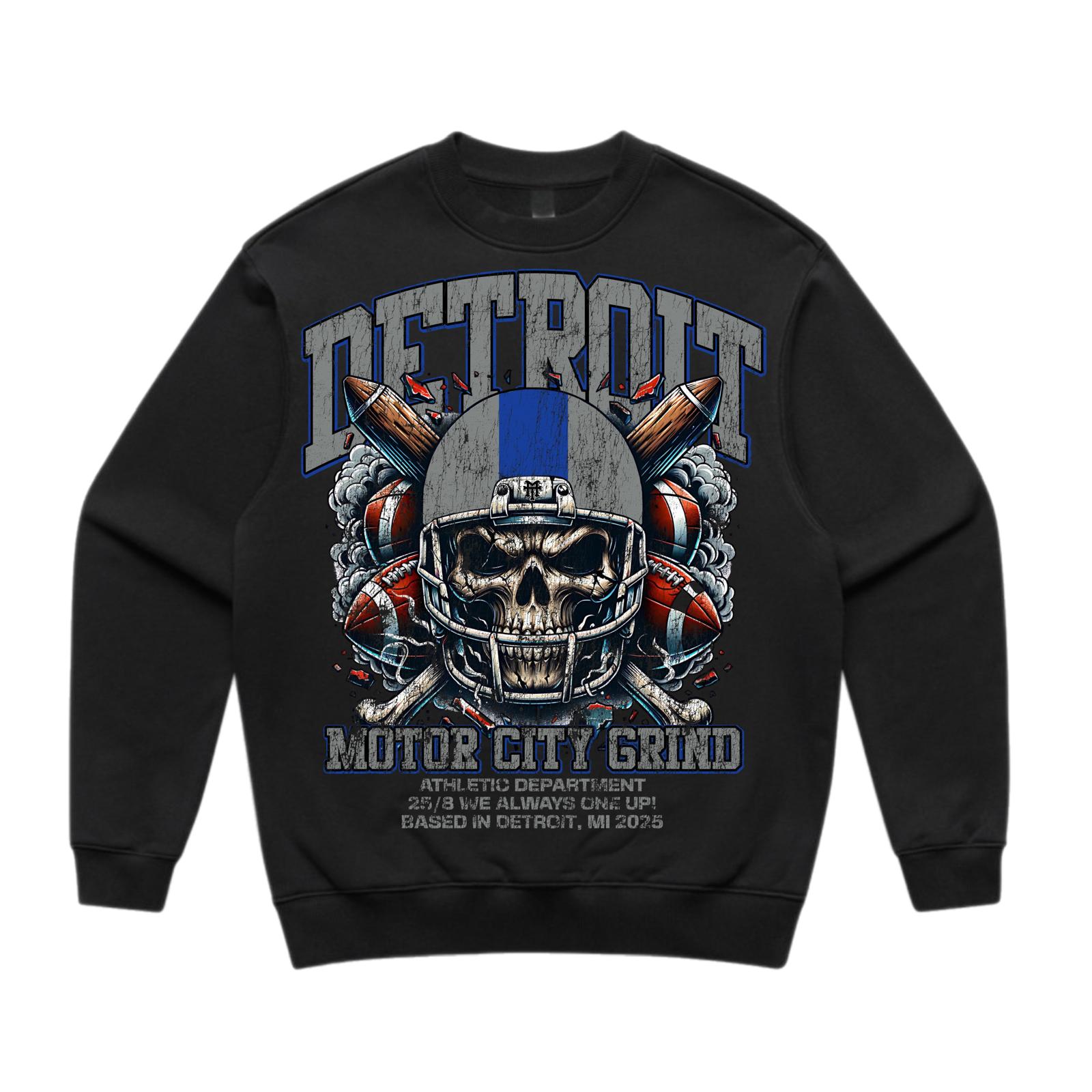 (Ty Mopkins x MT collab)Our colors run deep official crewneck, Detroit Football
