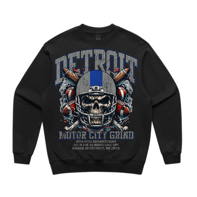 (Ty Mopkins x MT collab)Our colors run deep official crewneck, Detroit Football
